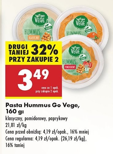 Hummus paprykowy Govege promocja w Biedronka