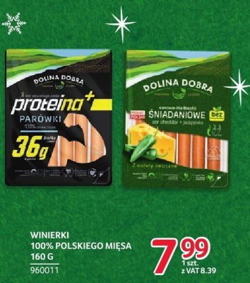 Parówki Proteina+ Dolina Dobra 200 g promocja w Selgros