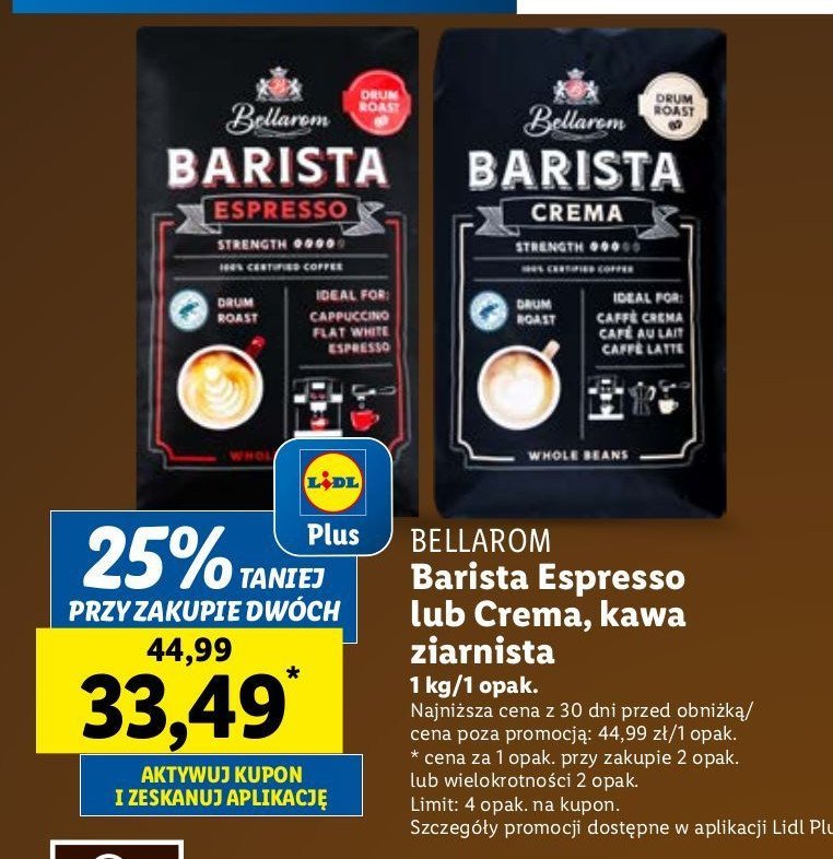 Kawa Bellarom barista espresso promocja