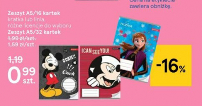 Zeszyt a5/16 k linia myszka miki Beniamin Beniamin mn promocja