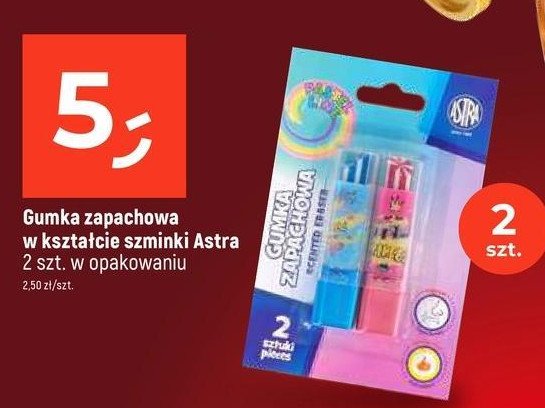 Gumka do ścierania zapachowa szminka Astra promocja