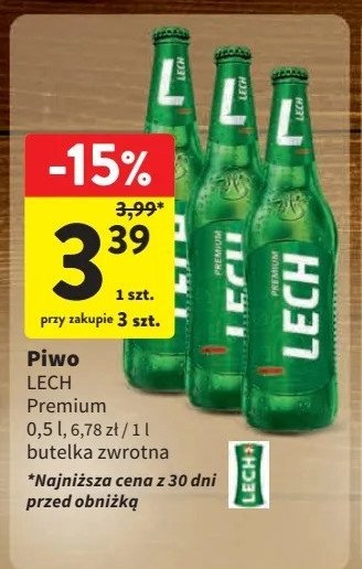 Piwo Lech Premium promocja w Intermarche
