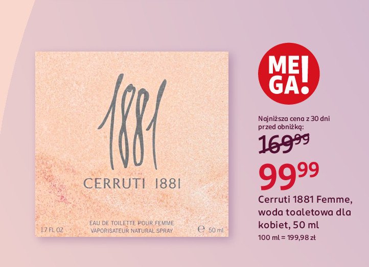 Woda toaletowa CERRUTI 1881 promocja