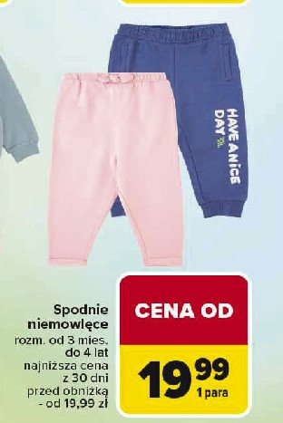 Spodnie niemowlęce promocja w Carrefour