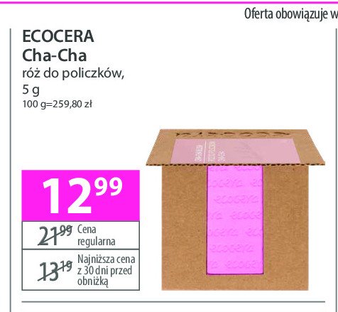 Róż do policzkow cha-cha Ecocera promocja