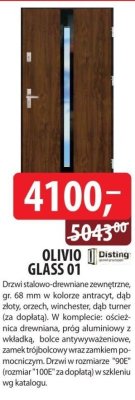 Drzwi stalowo-drewniane OLIVIO GLASS 01 promocja w Dobre Dla Domu