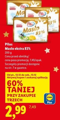 Masło ekstra 83% promocja w Lidl