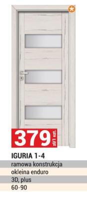 Drzwi IGURIA 1-4 ramowa konstrukcja okleina enduro 3D, plus 60-90 promocja w Merkury Market