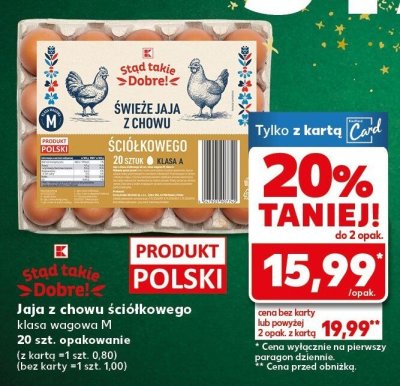 Jajka z chowu ściółkowego M promocja w Kaufland