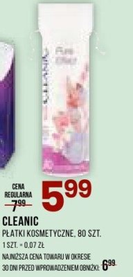 Płatki kosmetyczne CLEANIC promocja w Drogerie Natura
