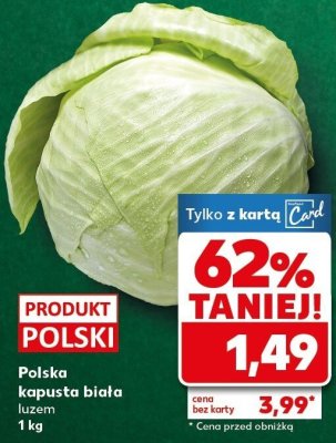 Kapusta Polska biała luzem promocja w Kaufland