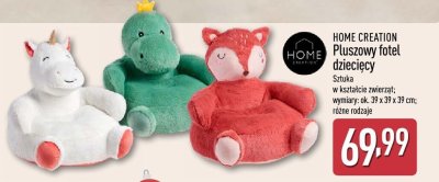 Pluszowy fotel dziecięcy HOME CREATION promocja w Aldi