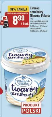 Twaróg sernikowy Mleczna Polana promocja w POLOmarket