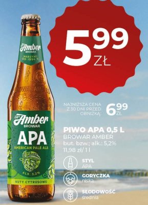 Piwo apa 0,5 l promocja w Duży Ben