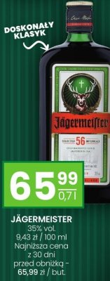 Likier Jägermeister 0,7l promocja w Twój Market