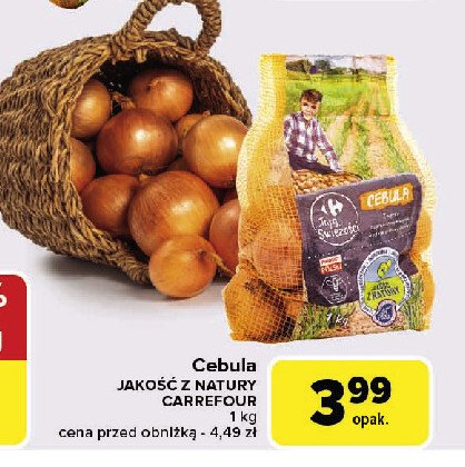 Cebula Carrefour targ świeżości promocja w Carrefour