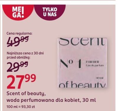 Woda perfumowana dla kobiet Scent of beauty promocja w Rossmann