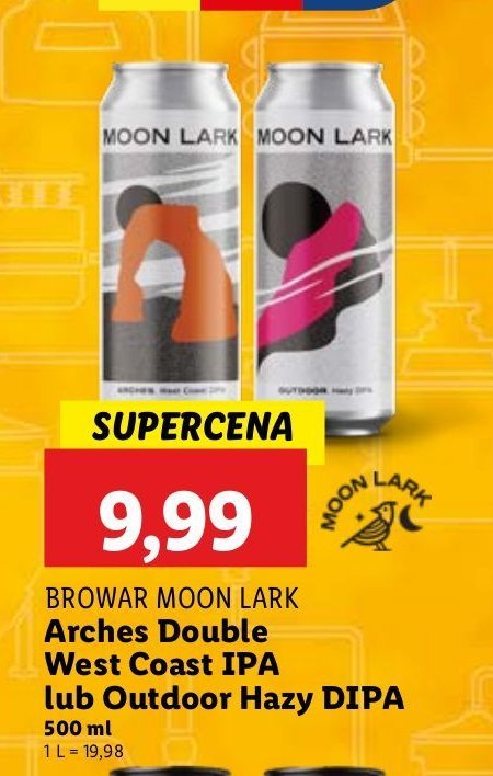 Piwo arches double west coast ipa Moon lark promocja w Lidl