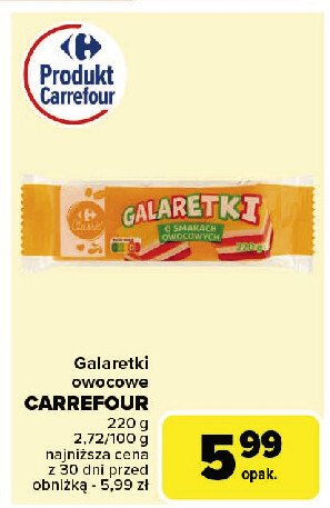 Galaretki owocowe Carrefour classic promocja