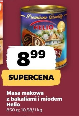 Masa makowa z bakaliami i miodem Helio promocja w Netto