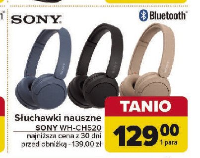 Słuchawki wh-ch520 Sony promocja w Carrefour