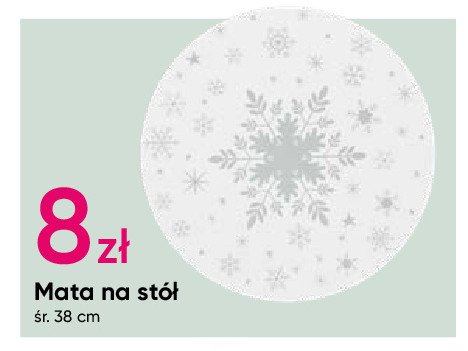 Mata na stół 38 cm promocja w Pepco