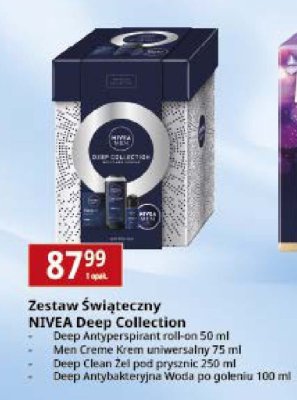 Zestaw Świąteczny NIVEA Deep Collection promocja w Leclerc