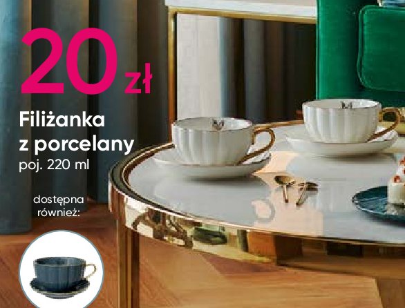 Filiżanka z porcelany 220 ml promocja w Pepco