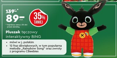 Pluszak tęczowy interaktywny  promocja w Biedronka