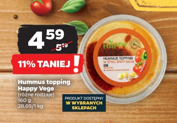 Hummus topping promocja