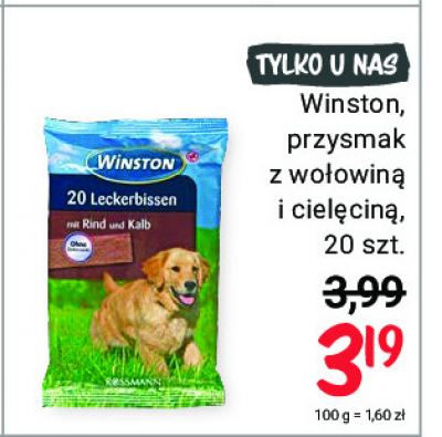 Przysmak dla psa z wołowiną i cielęciną Winston promocja
