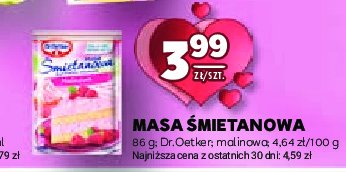 Masa śmietanowa malinowa Dr. oetker promocja