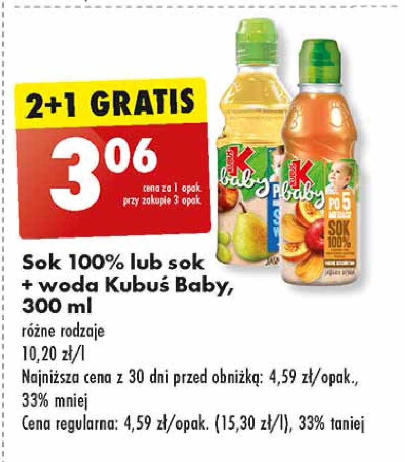 Sok jabłko-gruszka Kubuś baby promocja