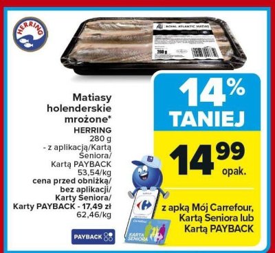 Matiasy holenderskie mrożone Herring promocja w Carrefour