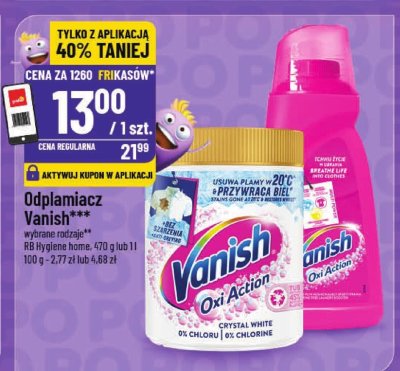 Odplamiacze Vanish promocja w POLOmarket