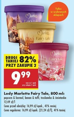 Lody strawberry & cream flavour Marletto fairy tale promocja