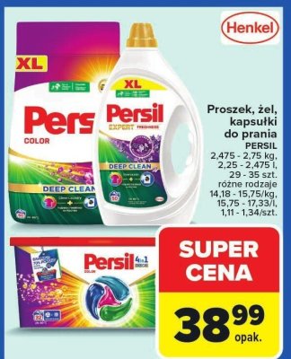 Proszek, żel, kapsułki do prania Persil 2,475 - 2,75 kg, 2,25 - 2,475 l, 29 - 35 szt. różne rodzaje promocja w Carrefour
