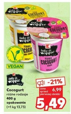 Jogurt kokosowy wiśniowy K-take it veggie promocja