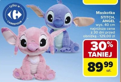Maskotka STITCH, ANGEL wys. 40 cm promocja w Carrefour Market