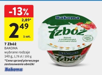 Jogurt 7 Zbóż Bakoma promocja w Intermarche