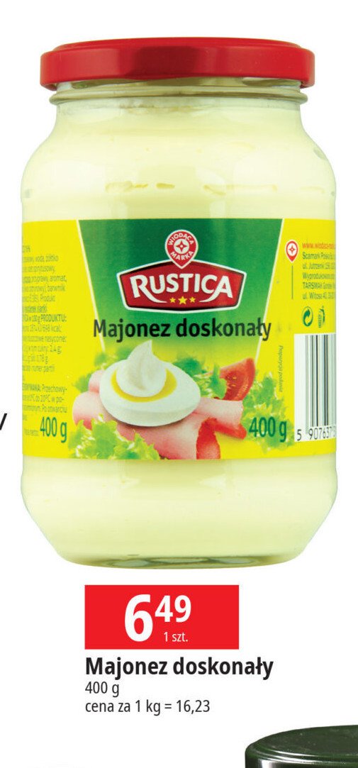 Majonez doskonały Wiodąca marka rustica promocja