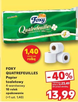 Papier toaletowy Foxy Quatrefeuilles promocja w Kaufland