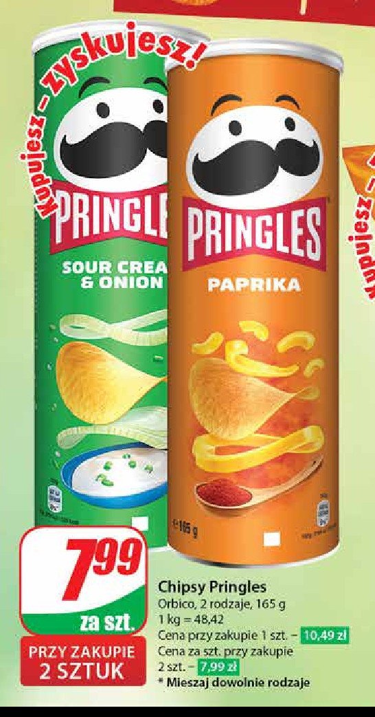 Chipsy serowo-cebulowe Pringles promocja