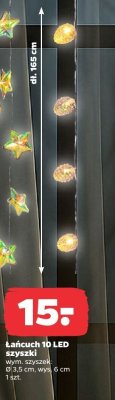 Łańcuch 10 LED szyszki, różne szyszki promocja w Netto