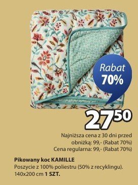 Koc pikowany KAMILLE promocja w Jysk