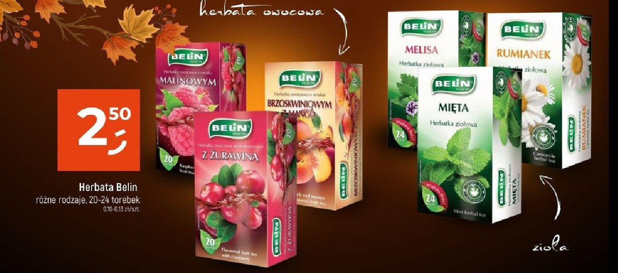 Herbata brzoskwinia-mango Belin promocja