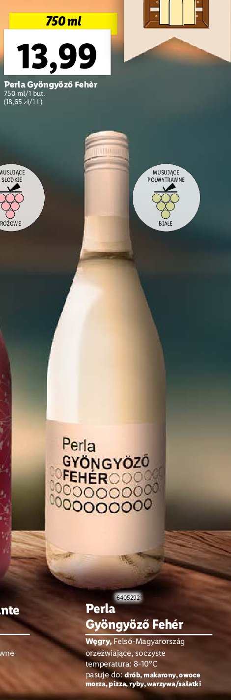 Wino PERLA GYONGYOZO FAHER promocja
