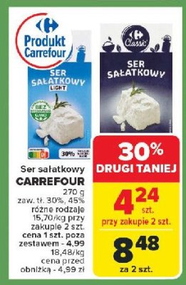 Ser sałatkowy lekki Carrefour classic promocja