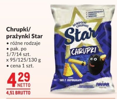 Chrupki/prażynki Star różne rodzaje promocja w Makro