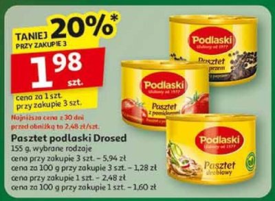 Pasztet podlaski Drosed promocja w Auchan